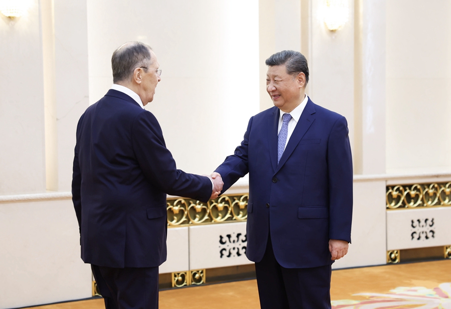 習近平會見俄羅斯外長拉夫羅夫